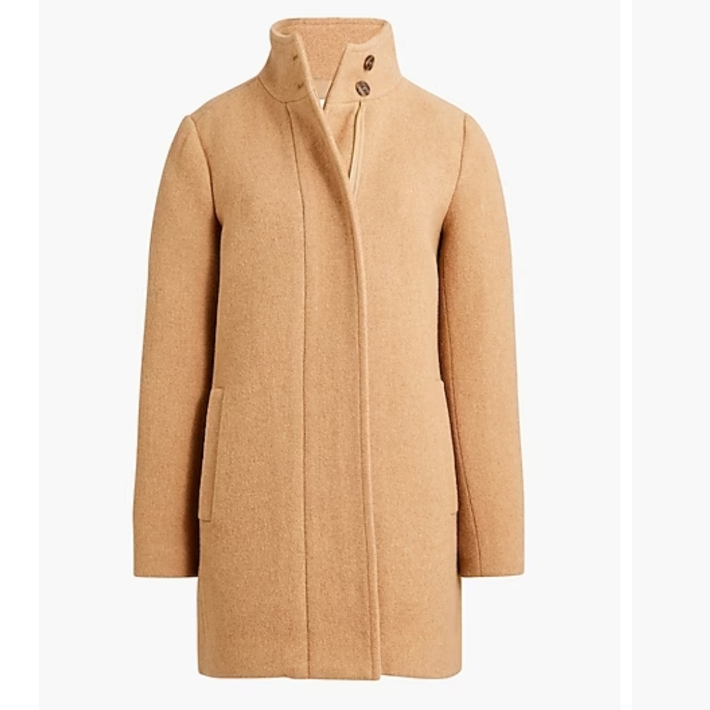 NWT J. Crew Factory Petite Button-Neck City Coat